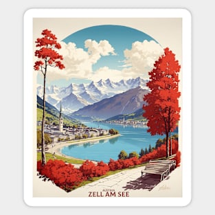 Zell Am See Austria Vintage Travel Retro Tourism Magnet